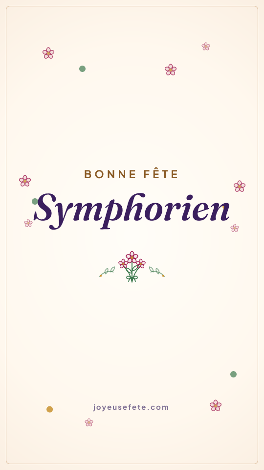 Image « Bonne fête Symphorien » au format story