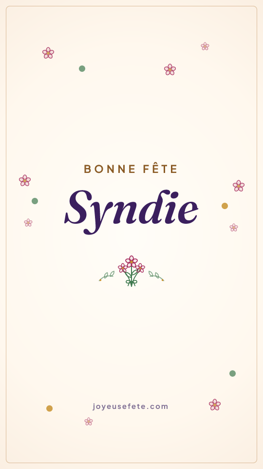 Image « Bonne fête Syndie » au format story
