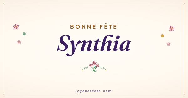 Image « Bonne fête Synthia » au format large