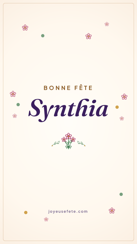Image « Bonne fête Synthia » au format story