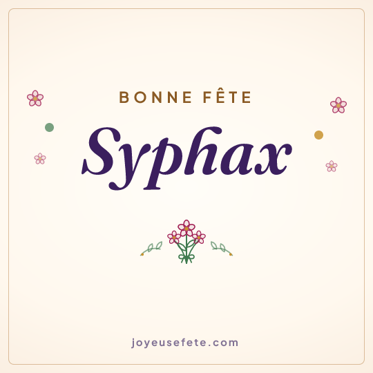 Image carrée « Bonne fête Syphax » pour WhatsApp