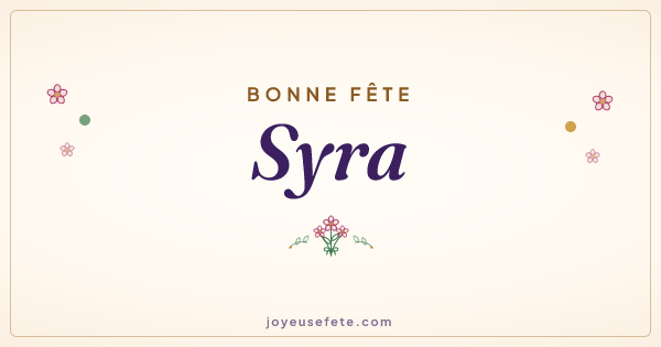 Image « Bonne fête Syra » au format large