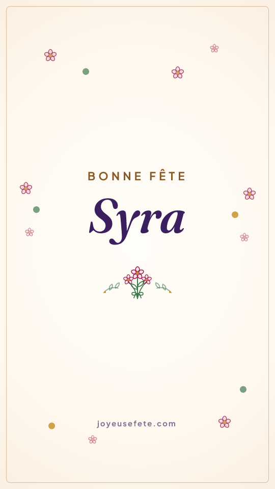 Image « Bonne fête Syra » au format story