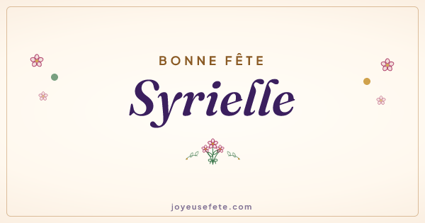 Image « Bonne fête Syrielle » au format large