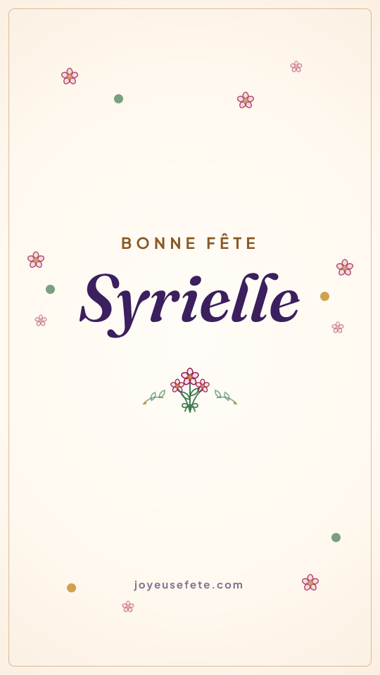 Image « Bonne fête Syrielle » au format story