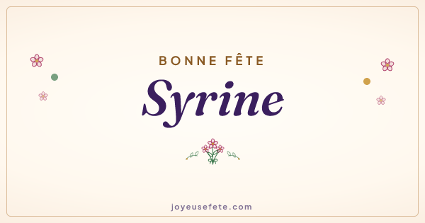 Image « Bonne fête Syrine » au format large