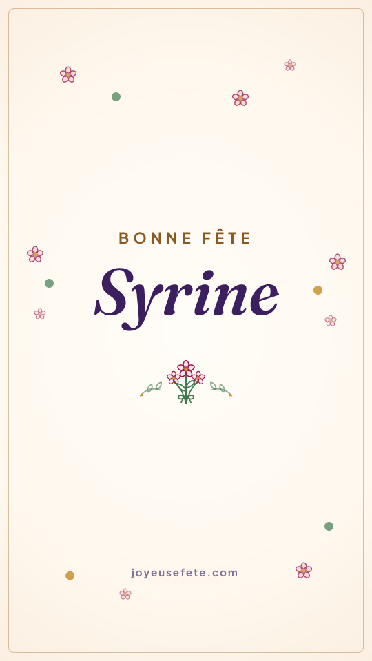 Image « Bonne fête Syrine » au format story
