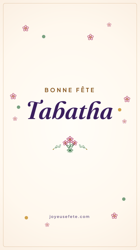 Image « Bonne fête Tabatha » au format story