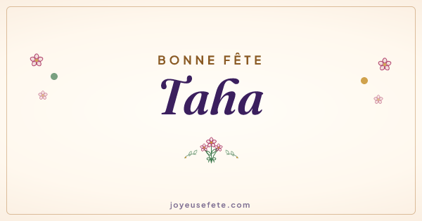 Image « Bonne fête Taha » au format large