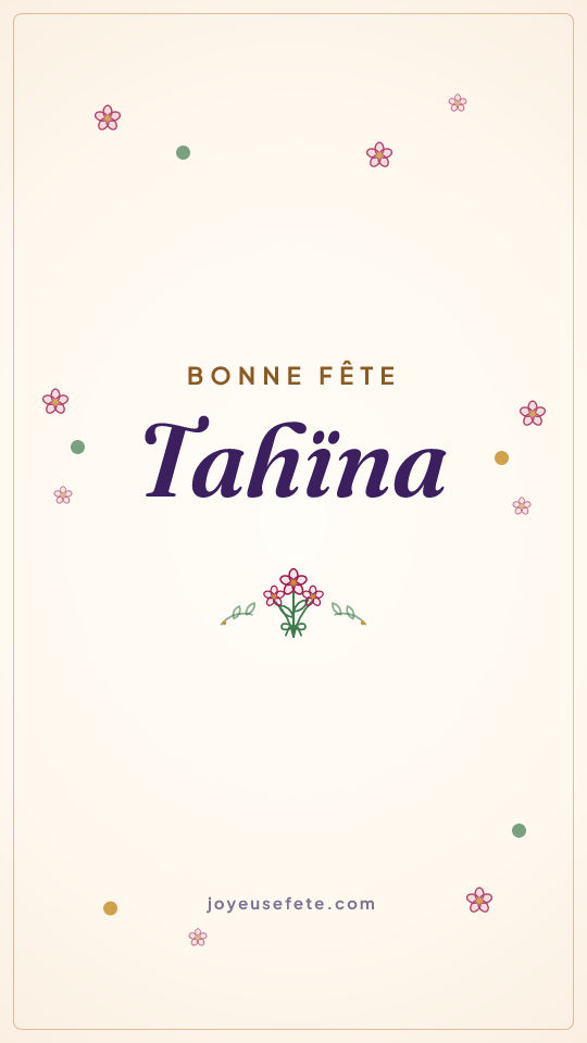 Image « Bonne fête Tahïna » au format story