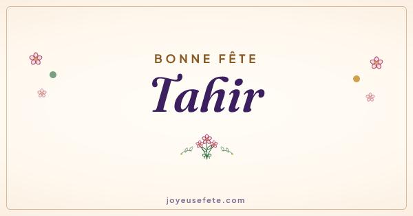 Image « Bonne fête Tahir » au format large