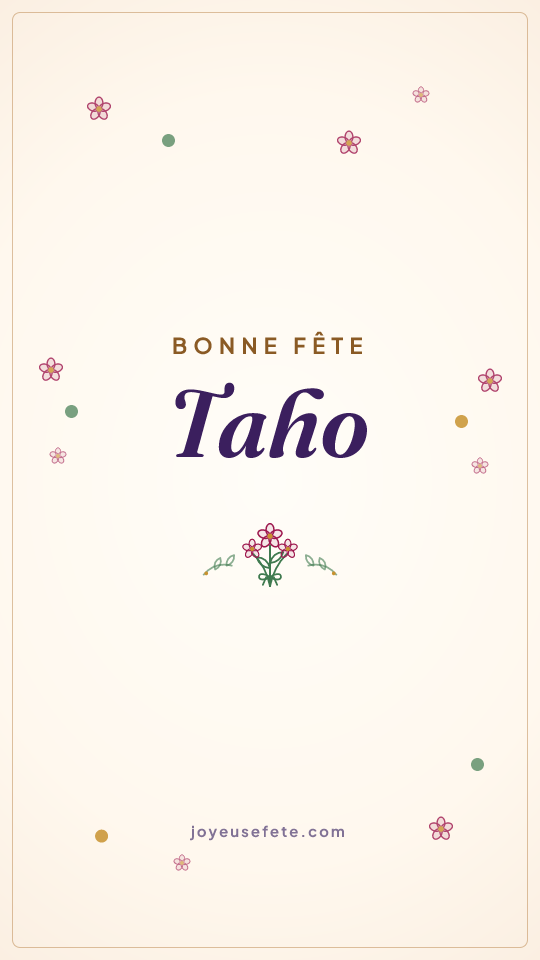 Image « Bonne fête Taho » au format story