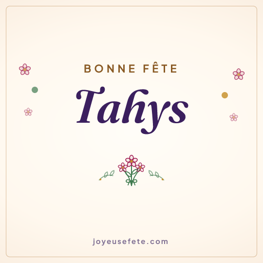 Image carrée « Bonne fête Tahys » pour WhatsApp