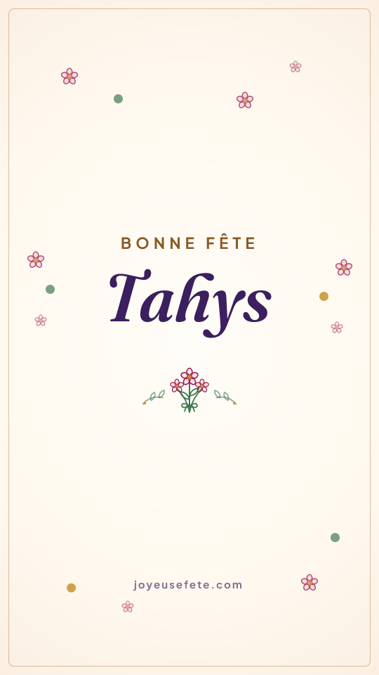 Image « Bonne fête Tahys » au format story