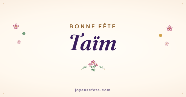 Image « Bonne fête Taïm » au format large