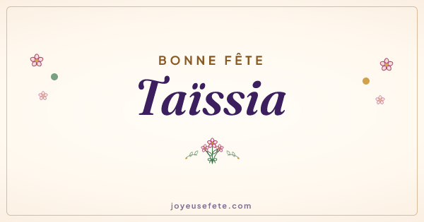 Image « Bonne fête Taïssia » au format large