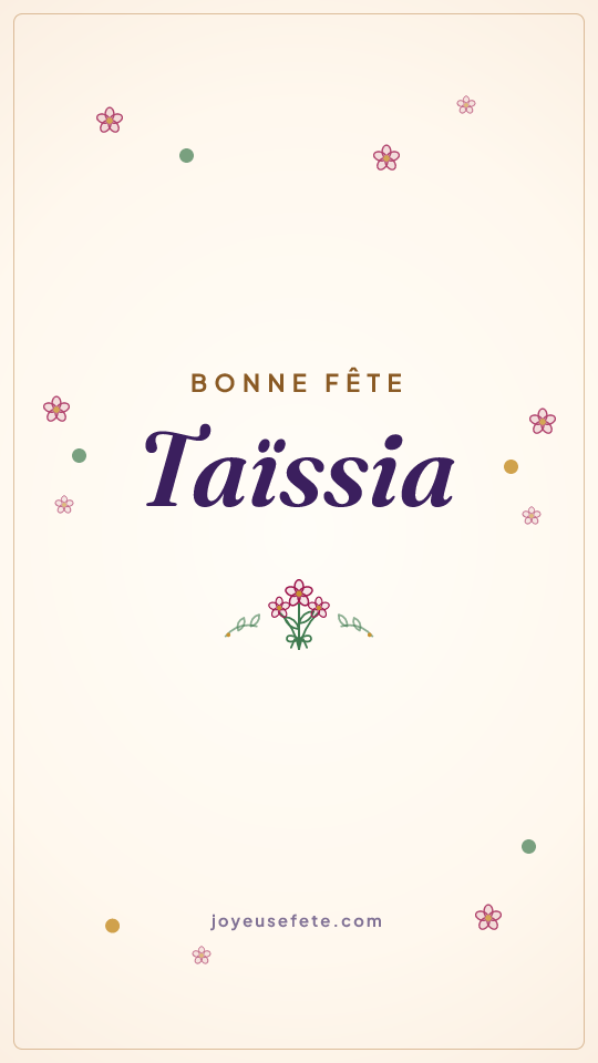 Image « Bonne fête Taïssia » au format story