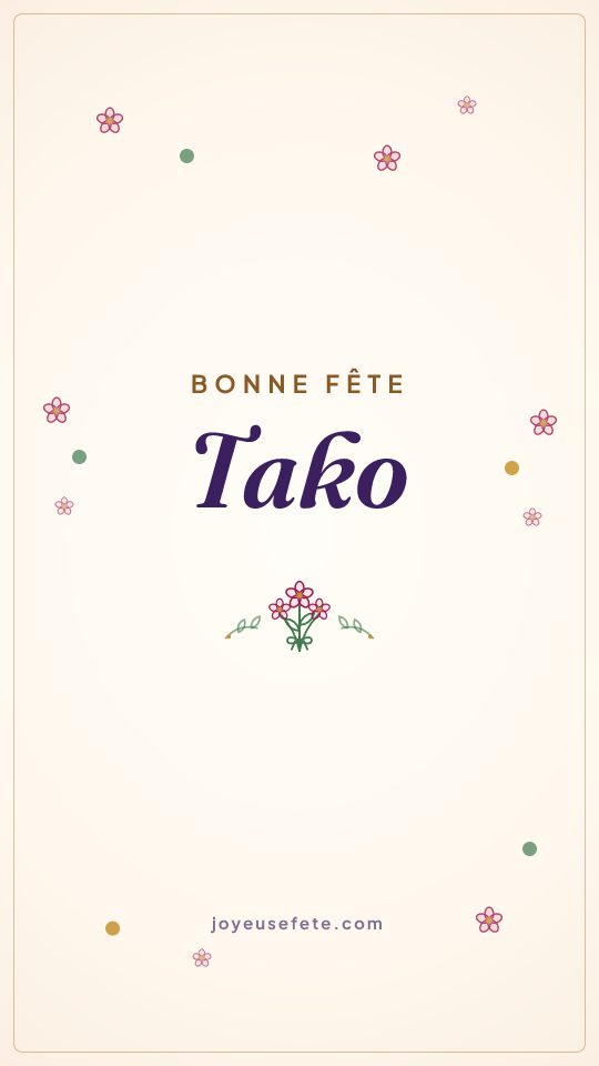 Image « Bonne fête Tako » au format story