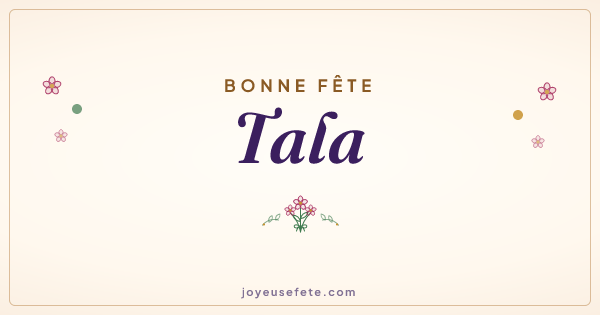 Image « Bonne fête Tala » au format large