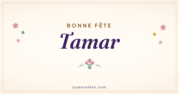 Image « Bonne fête Tamar » au format large