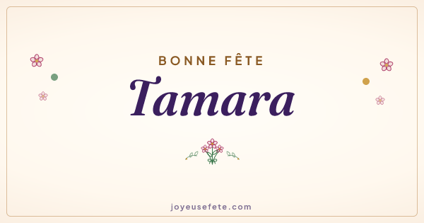 Image « Bonne fête Tamara » au format large