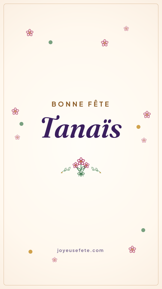 Image « Bonne fête Tanaïs » au format story