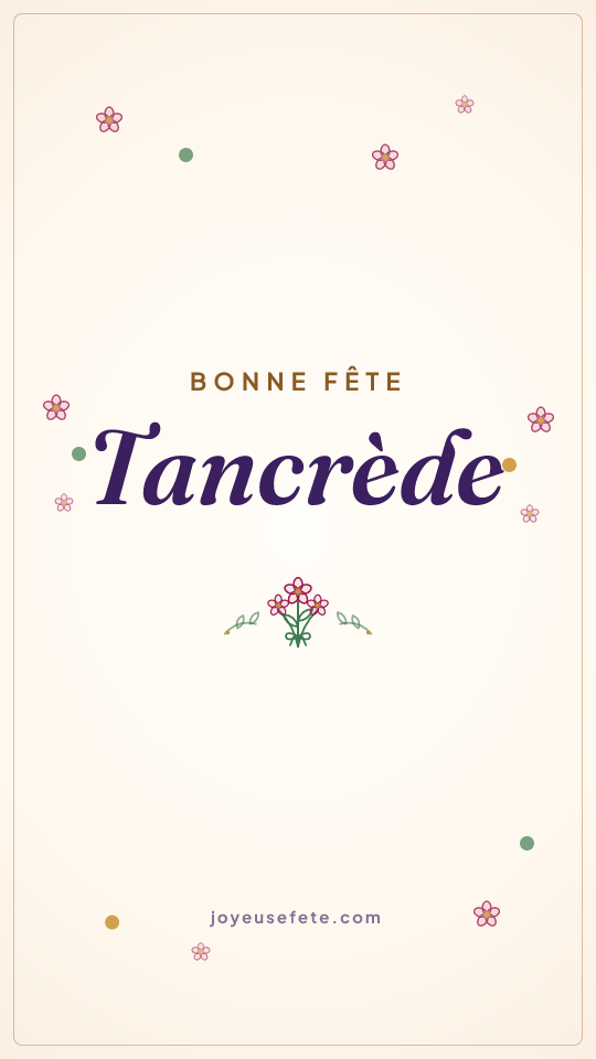 Image « Bonne fête Tancrède » au format story