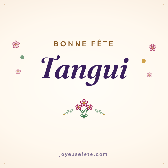 Image carrée « Bonne fête Tangui » pour WhatsApp