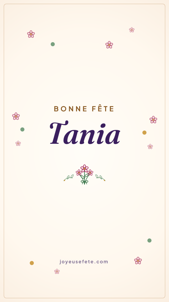 Image « Bonne fête Tania » au format story