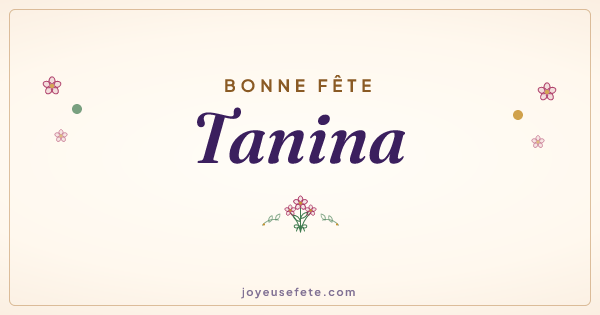 Image « Bonne fête Tanina » au format large