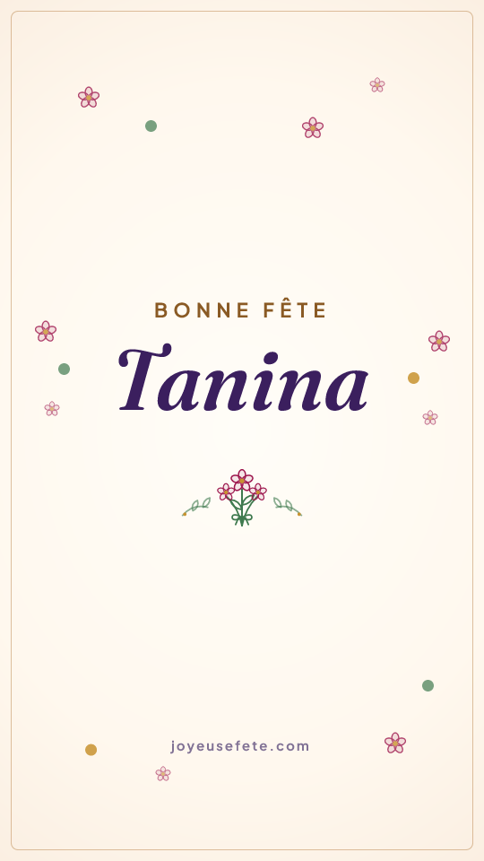 Image « Bonne fête Tanina » au format story