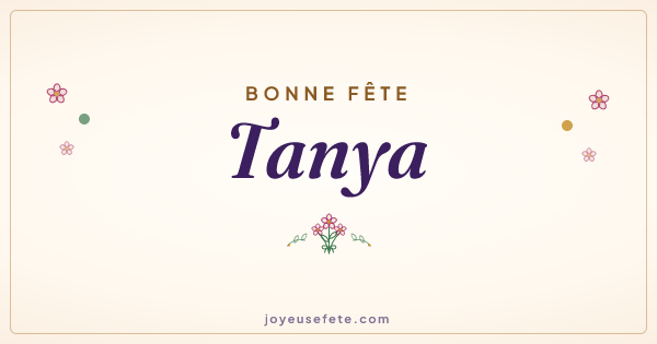 Image « Bonne fête Tanya » au format large