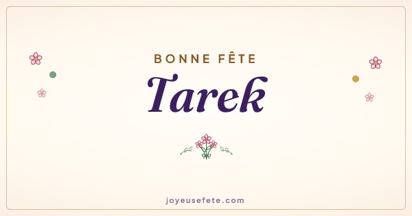 Image « Bonne fête Tarek » au format large
