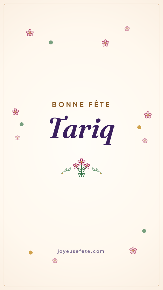 Image « Bonne fête Tariq » au format story