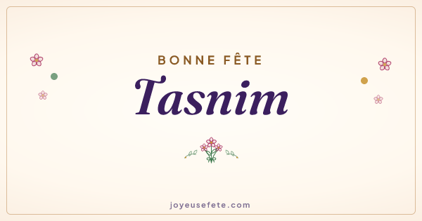 Image « Bonne fête Tasnim » au format large