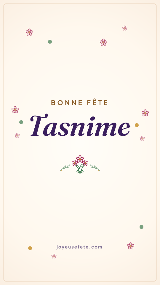 Image « Bonne fête Tasnime » au format story