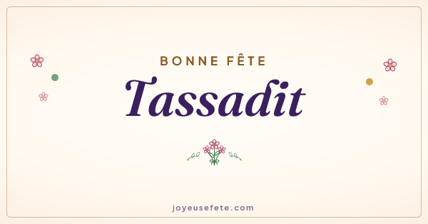 Image « Bonne fête Tassadit » au format large