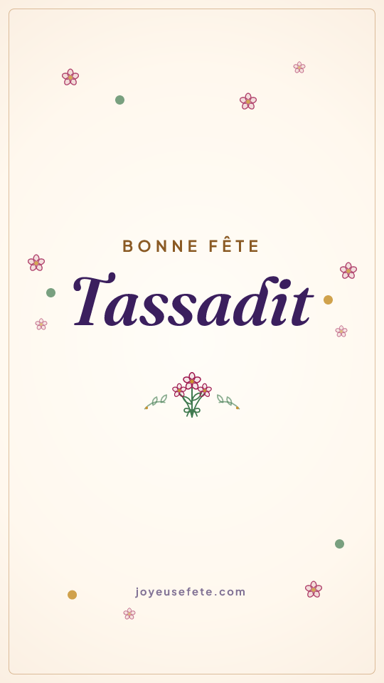 Image « Bonne fête Tassadit » au format story