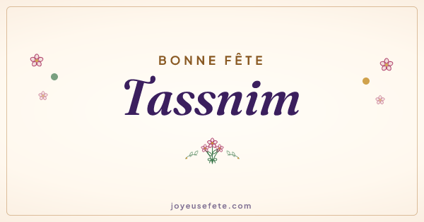 Image « Bonne fête Tassnim » au format large