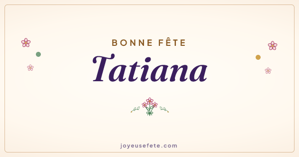 Image « Bonne fête Tatiana » au format large