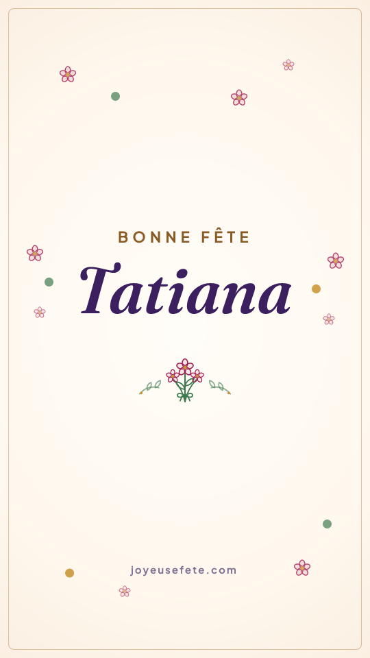 Image « Bonne fête Tatiana » au format story