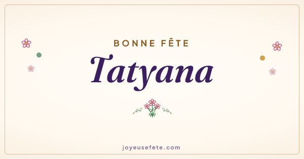 Image « Bonne fête Tatyana » au format large