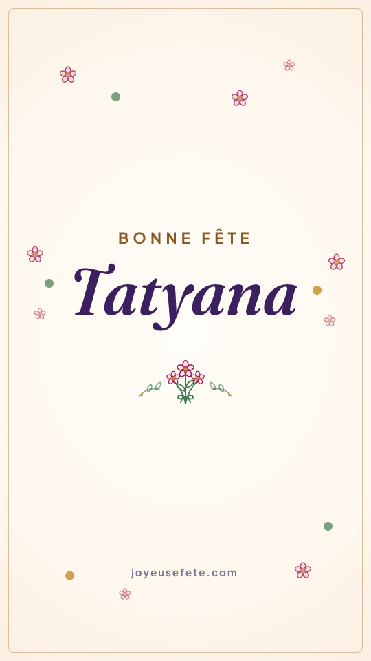 Image « Bonne fête Tatyana » au format story