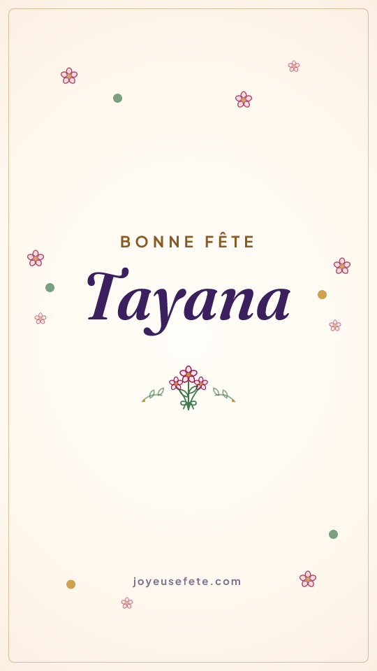 Image « Bonne fête Tayana » au format story