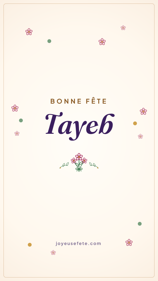 Image « Bonne fête Tayeb » au format story