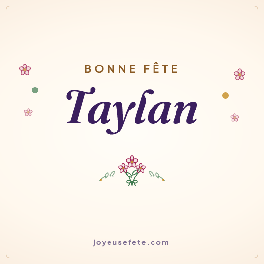 Image carrée « Bonne fête Taylan » pour WhatsApp