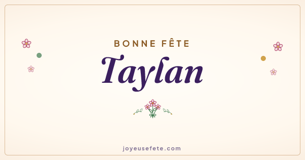 Image « Bonne fête Taylan » au format large