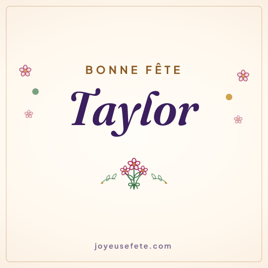 Image carrée « Bonne fête Taylor » pour WhatsApp