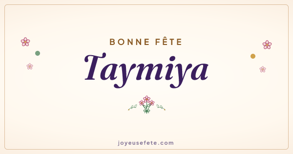 Image « Bonne fête Taymiya » au format large