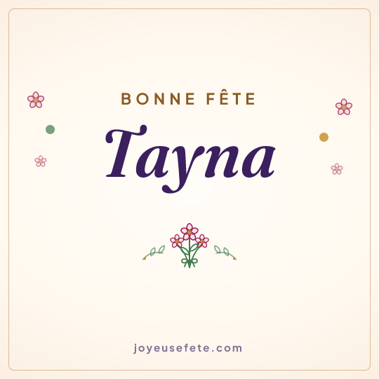 Image carrée « Bonne fête Tayna » pour WhatsApp